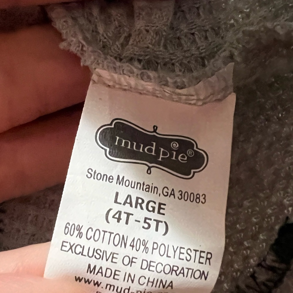 Mud Pie Camo Gray King of Cool Waffle Knit Raglan Tee 4/5T - Picture 4 of 5